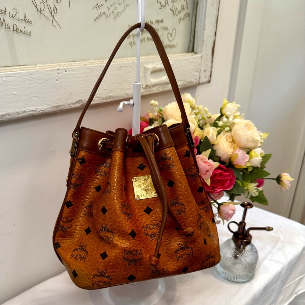 🤎MCM Cognac Mini Bucket Bag🤎